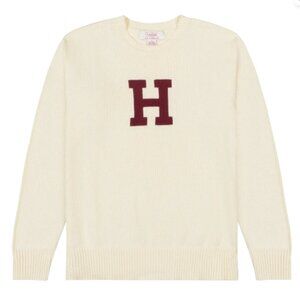 Harvard “H” Sweater NWT | Small | Ivory Varsity Knit